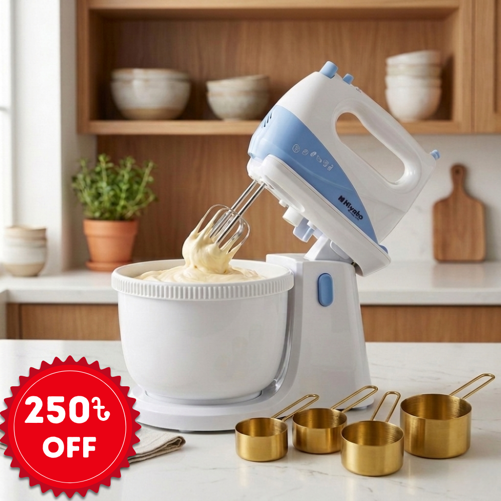 450W Miyako Stand Mixer with Measuring Cup- Combo-5