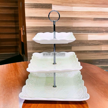 3 Tier Ceramic Cake, Dessert, Appetizer Serving Platter / Stand FT1439
