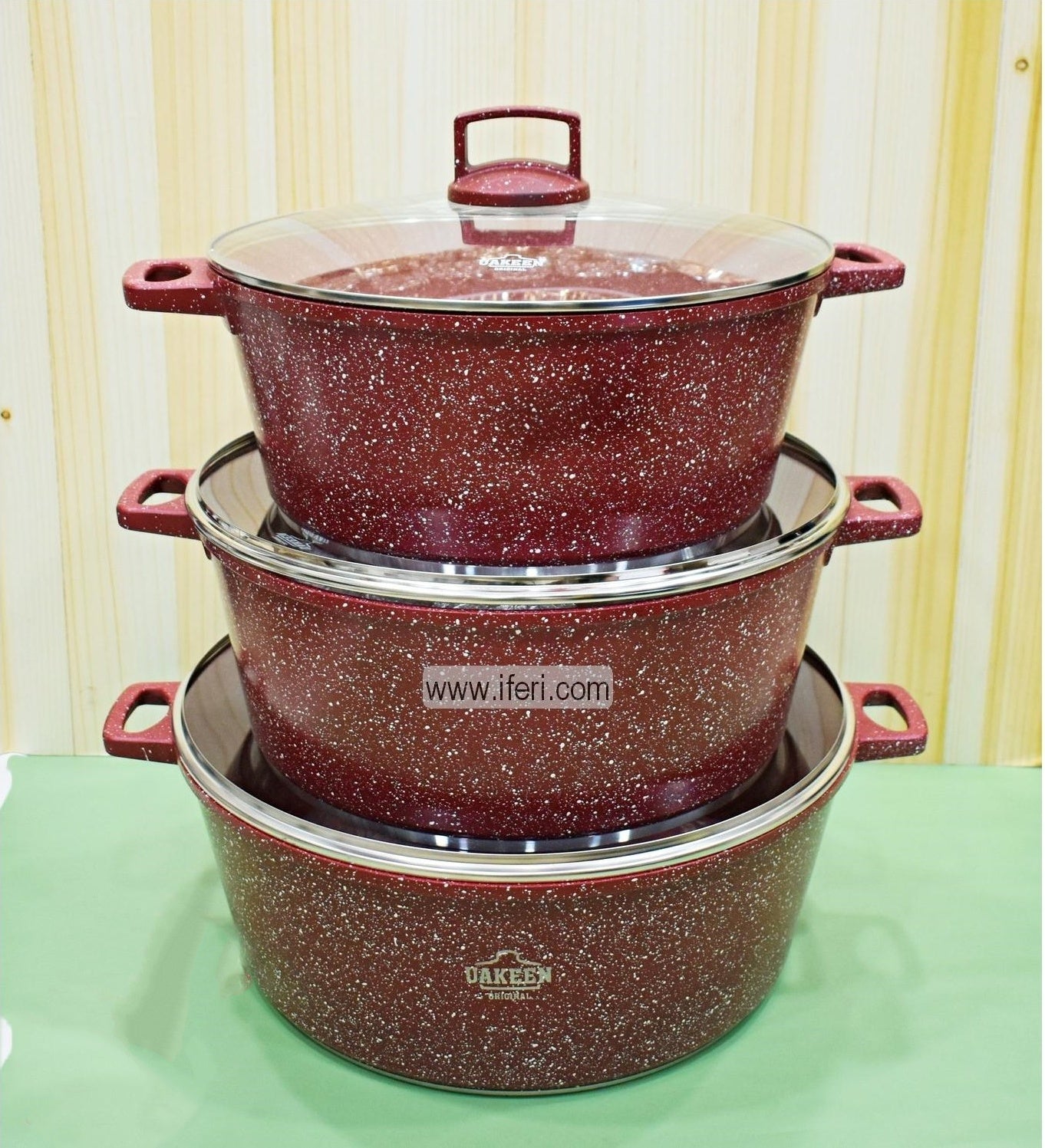 6 Pcs UAKEEN Non-Stick Granite Coated Cookware Set RH0961