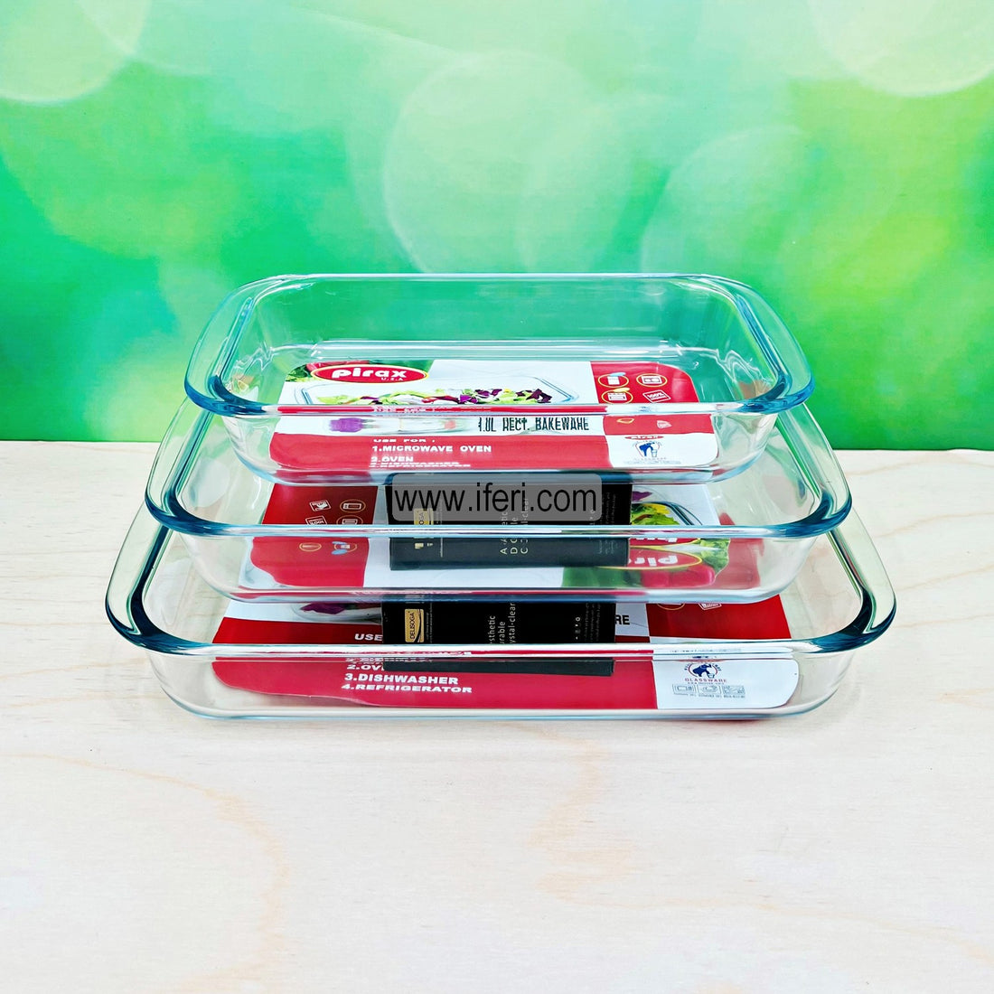 Buy Tempered Glass Casserole Set through Online from iferi.com in Bangladesh