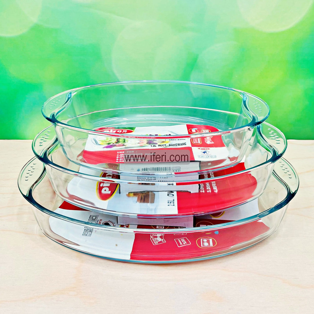 Buy Tempered Glass Casserole Set through Online from iferi.com in Bangladesh