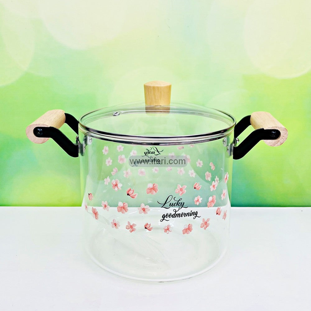 2.5 Liter Heat Resistant Borosilicate Glass Cooking Pot RH0379