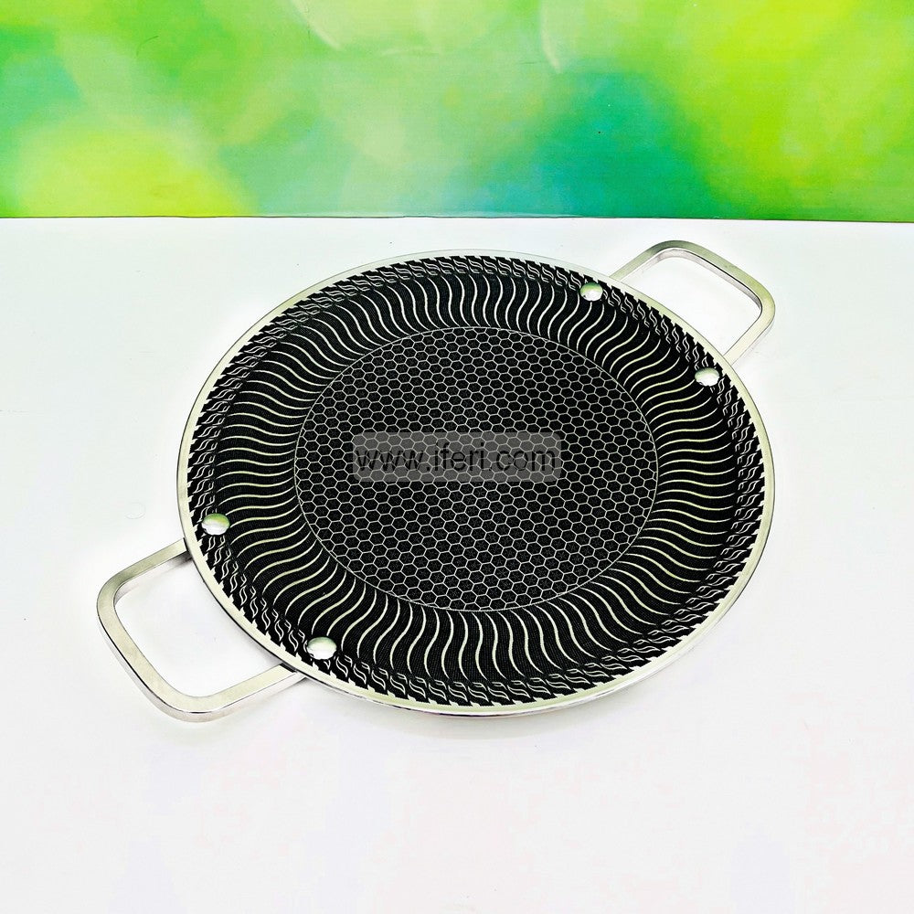 34cm High Quality Stainless Steel Honeycomb Tawa RY4596