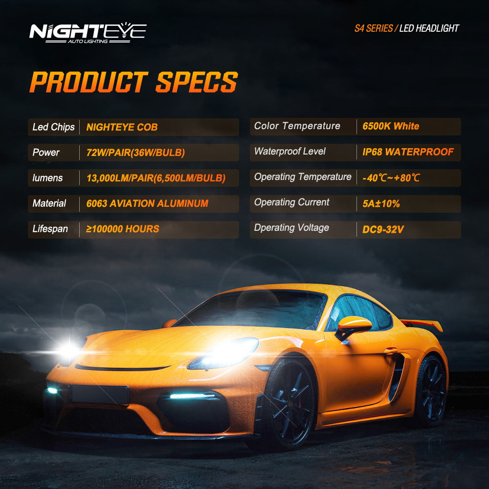 NightEye S4 LED Light (piece)- H4 Socket for Bikes Price in Bangladesh