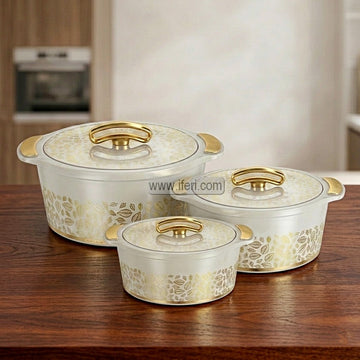 3 Pcs Trueware Desire Exclusive Food Storage Hotpot / Thermoware Casserole Set ALM6988