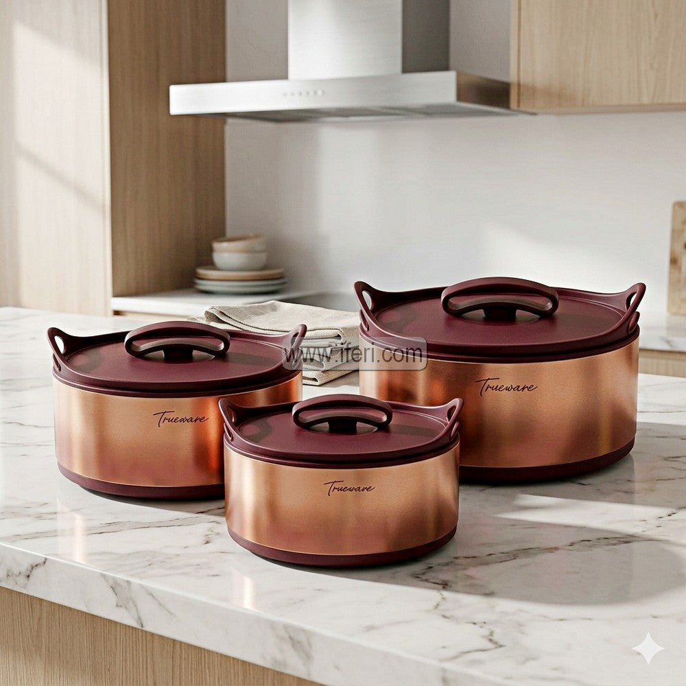 3 Pcs Trueware Iconic Exclusive Food Storage Hotpot / Thermoware Casserole Set ALM6991