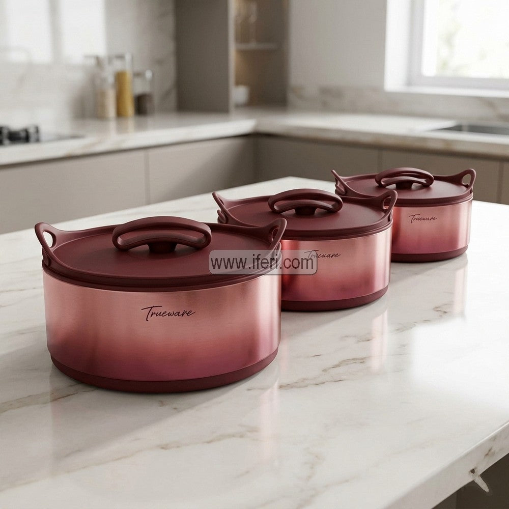 3 Pcs Trueware Iconic Exclusive Food Storage Hotpot / Thermoware Casserole Set ALM6990