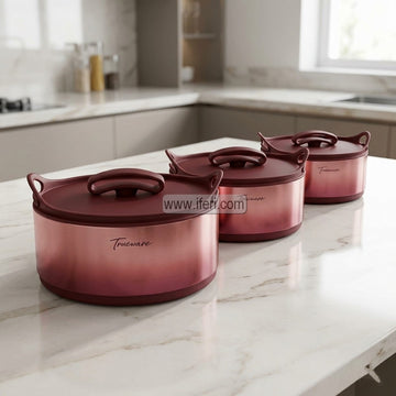 3 Pcs Trueware Iconic Exclusive Food Storage Hotpot / Thermoware Casserole Set ALM6990