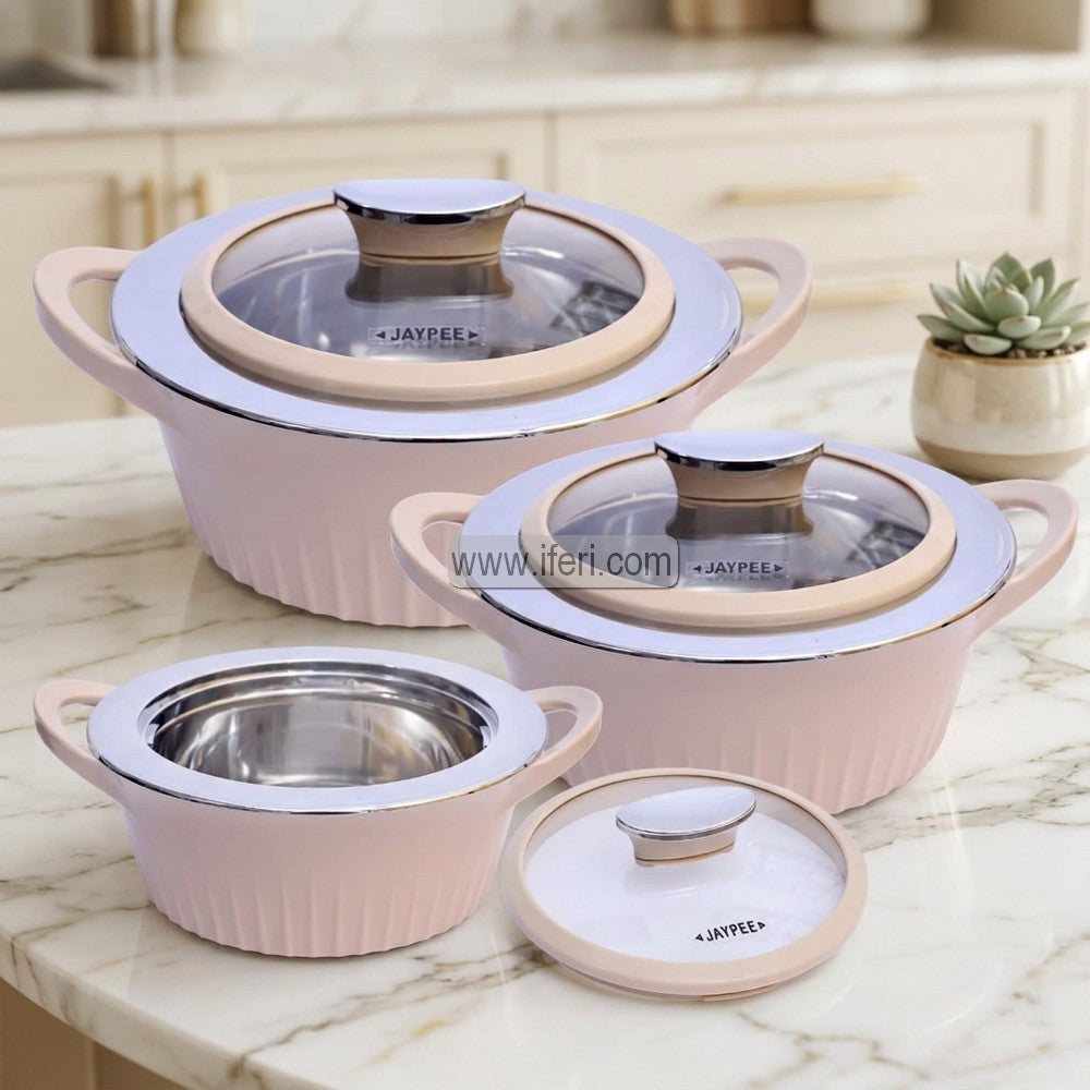 3 Pcs Jaypee Olivia Exclusive Food Storage Hotpot / Thermoware Casserole Set ALM6993