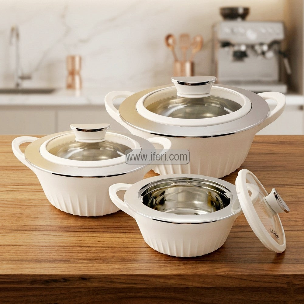 3 Pcs Jaypee Olivia Exclusive Food Storage Hotpot / Thermoware Casserole Set ALM6994
