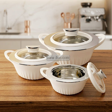 3 Pcs Jaypee Olivia Exclusive Food Storage Hotpot / Thermoware Casserole Set ALM6994
