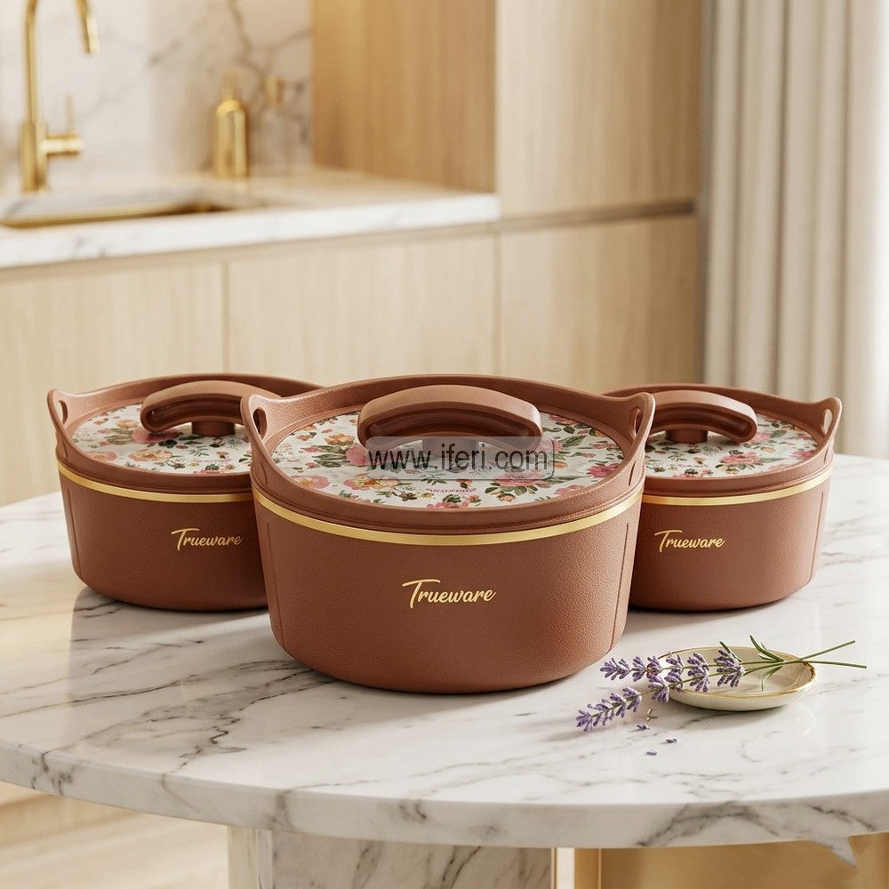3 Pcs Trueware Royal Exclusive Food Storage Hotpot / Thermoware Casserole Set ALM6995-1