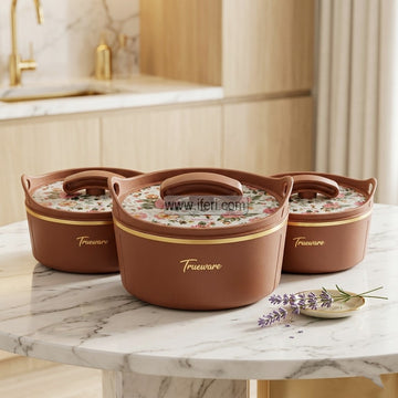 3 Pcs Trueware Royal Exclusive Food Storage Hotpot / Thermoware Casserole Set ALM6995-1