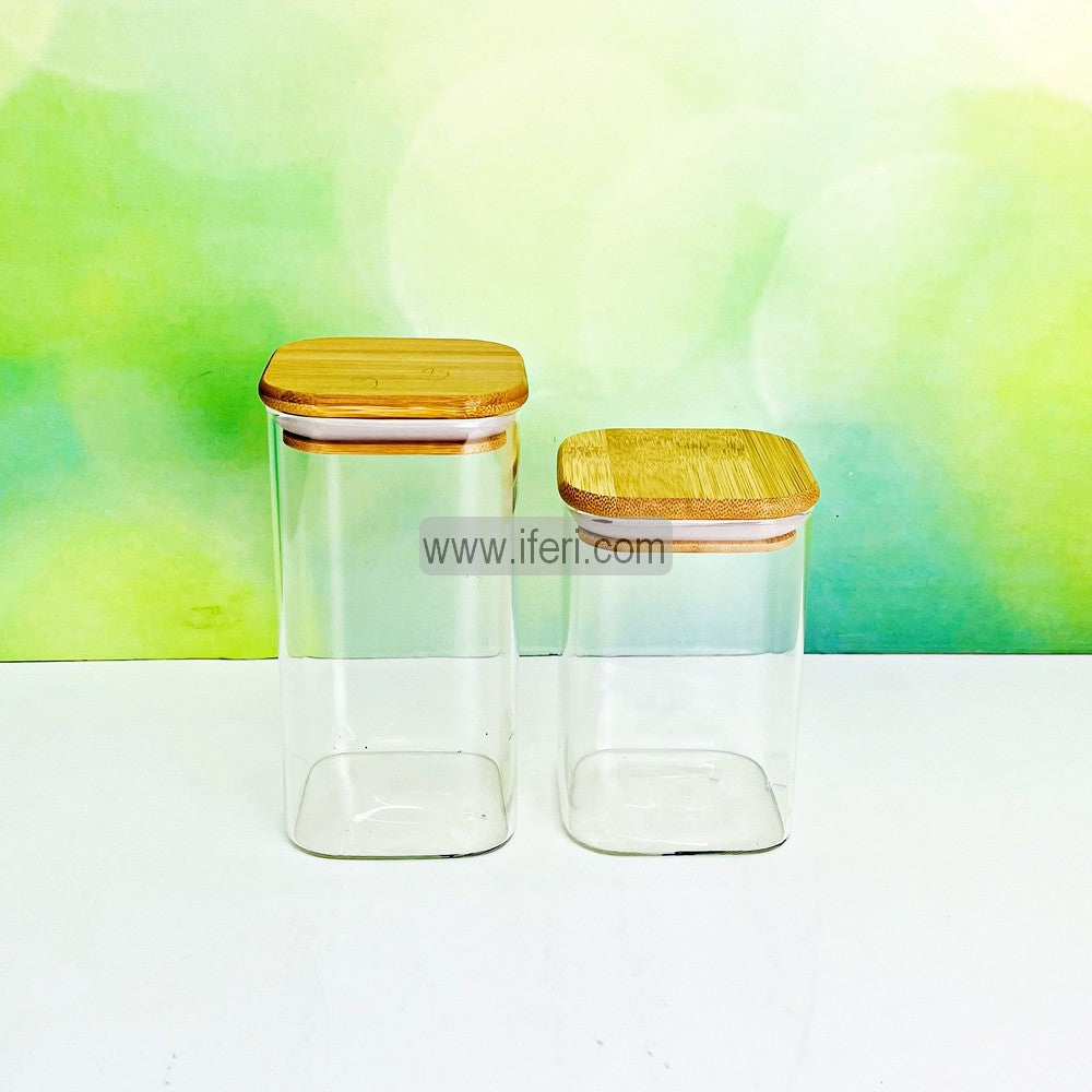 2 Pcs Airtight Glass Cookie Jar / Spice Jar RH2304