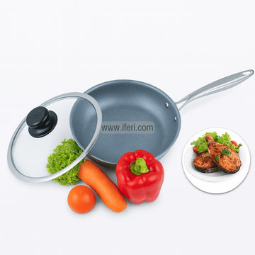 24cm SKB Non-stick Stainless Steel Fry Pan with Lid UT1214