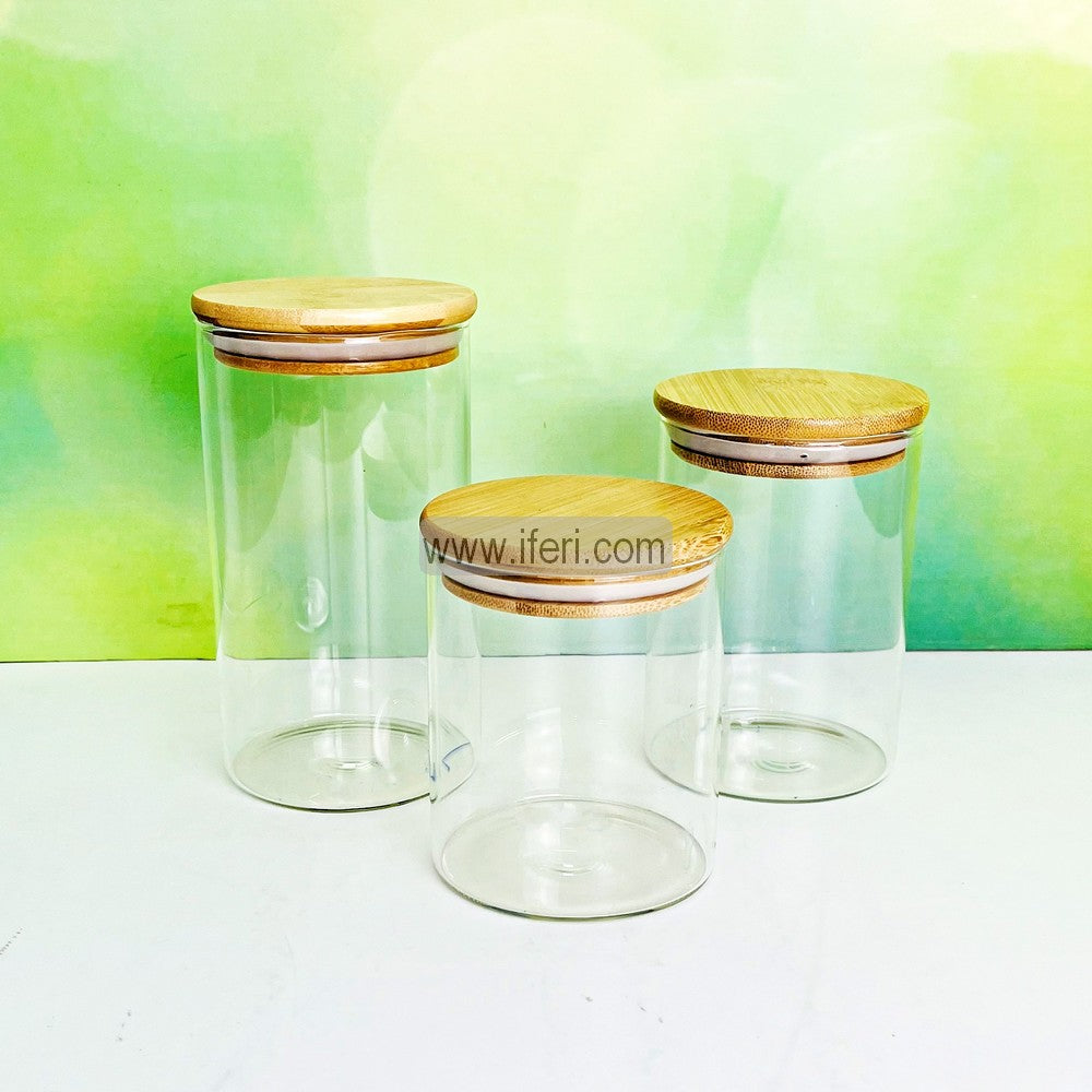 3 Pcs Airtight Glass Cookie Jar / Spice Jar RH2308