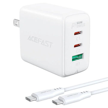 Acefast A15 PD65W 3-in-1 (With Cable) White DEX1043