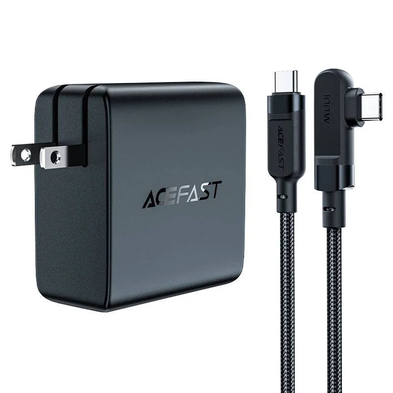Acefast A39 PD100W GaN (3xUSB-C + USB-A) US (With Cable) Black DEX1047