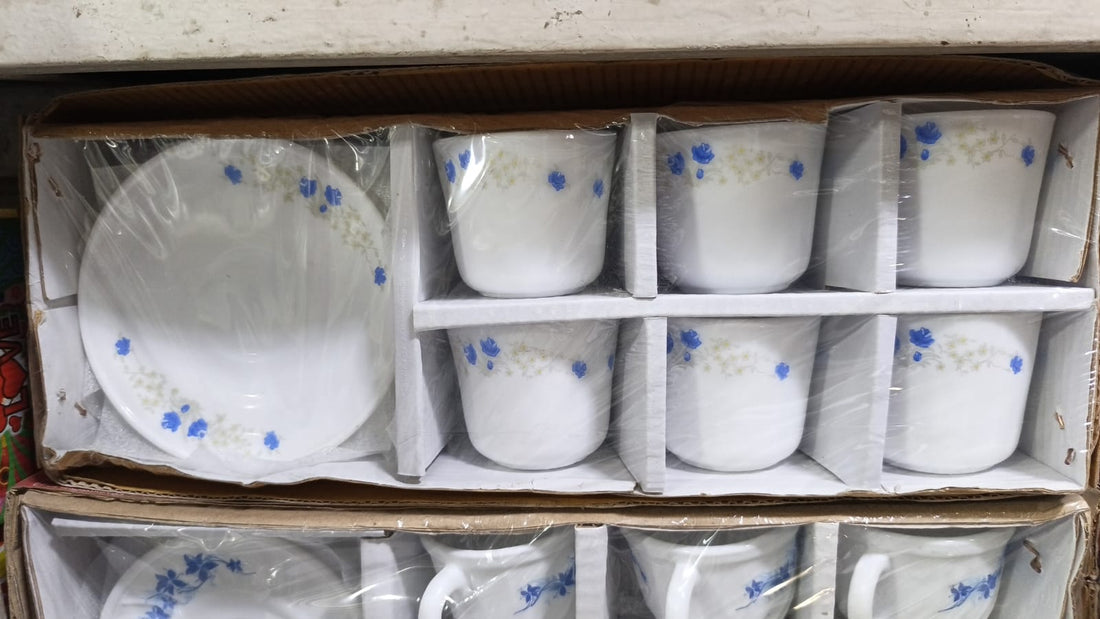 6 Pcs Pyrex Tea Cup & Saucer Set CGA0576