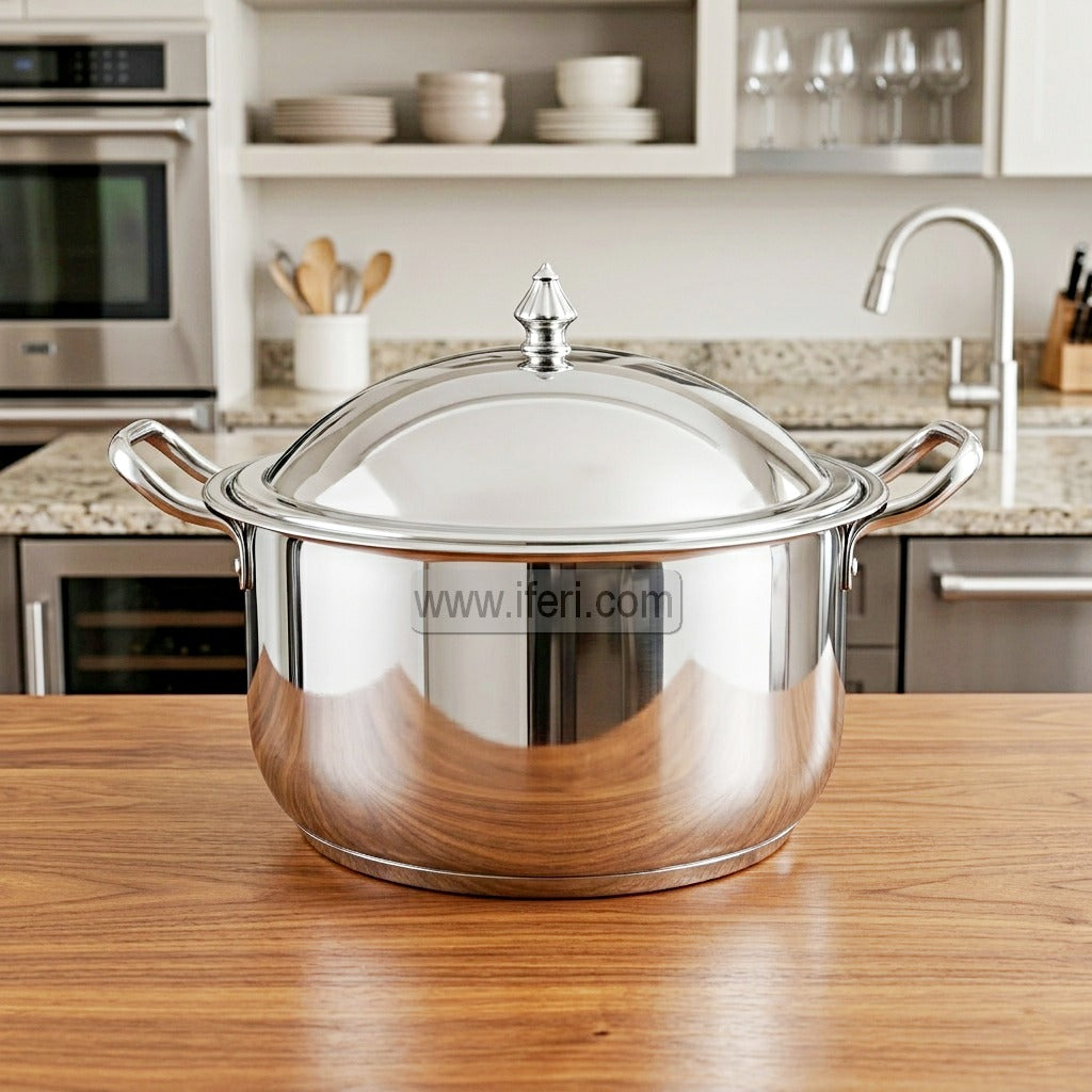 36cm High Quality Steel Deep Cookware Saucepan with Lid ALM7008