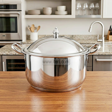 36cm High Quality Steel Deep Cookware Saucepan with Lid ALM7008