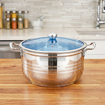 36cm High Quality Steel Deep Cookware Saucepan with Lid ALM7006-1