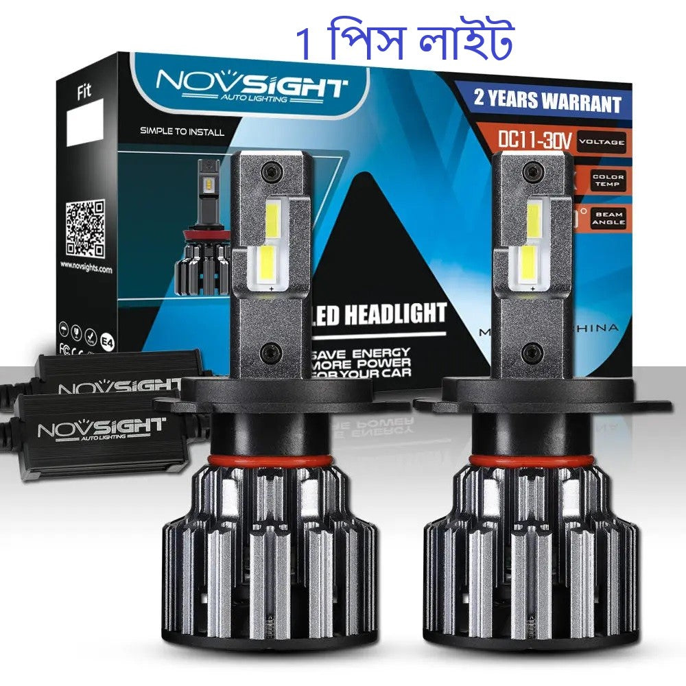 NovSight F03X LED Headlight for Car or Bike (Socket: H4) - 1 Year Warranty