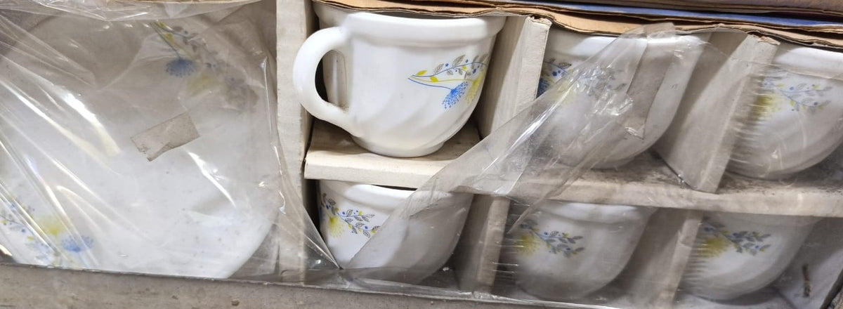 6 Pcs Pyrex Tea Cup & Saucer Set CGA0571