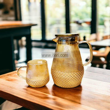 7 Pcs Borosilicate Glass Water Juice Jug & Mug Set FH2463