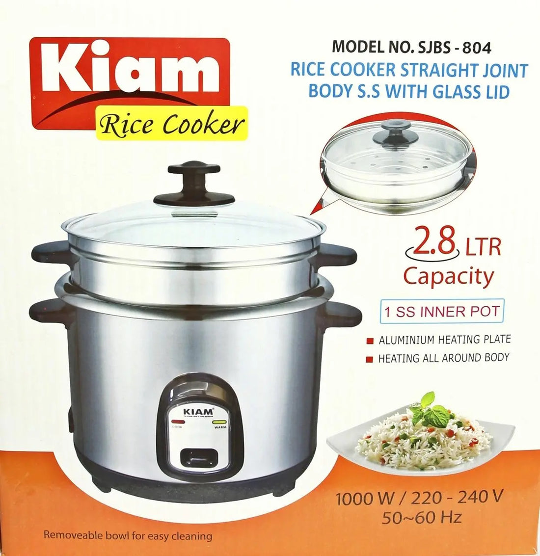  Kiam 2.8 Liter Stainless Steel Single Pot Rice Cooker Price in Bangladesh