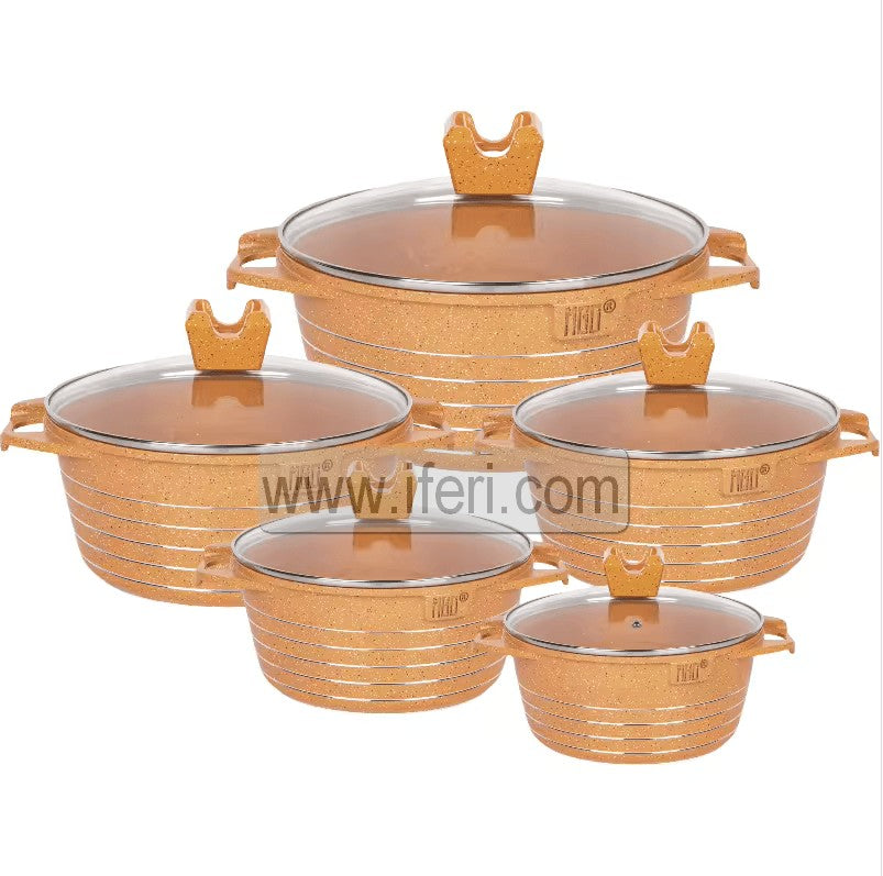 5 Pcs MGC Induction Friendly Non Stick Ceramic Coating Cookware Set DL6892