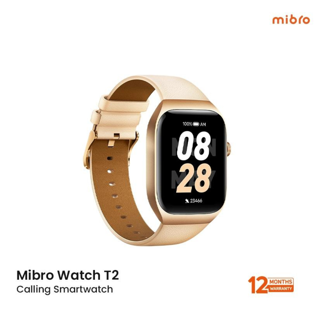Mibro T2 Calling Smart Watch (2ATM Waterproof) Gold MV041