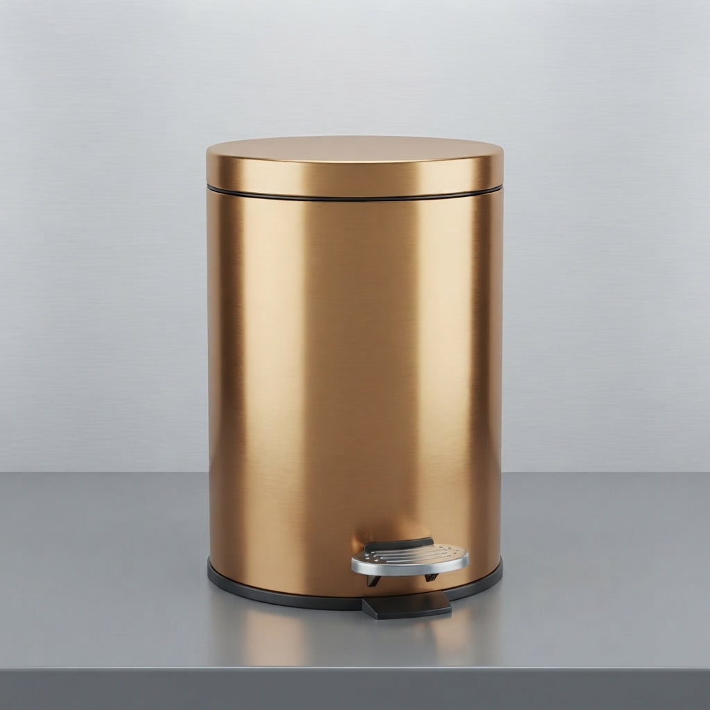 5 Liter Metal Hydraulic Pedal Bin, Waste Bin ALP0009