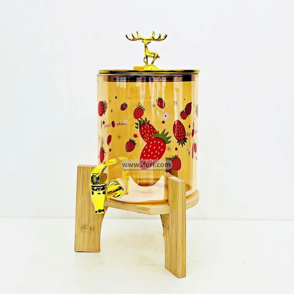 7.8 Inch Borosilicate Glass Juice Dispenser with Bamboo Stand FT1519
