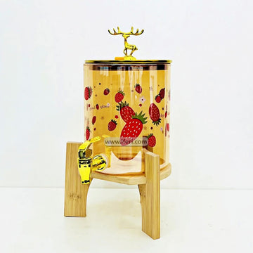 7.8 Inch Borosilicate Glass Juice Dispenser with Bamboo Stand FT1519