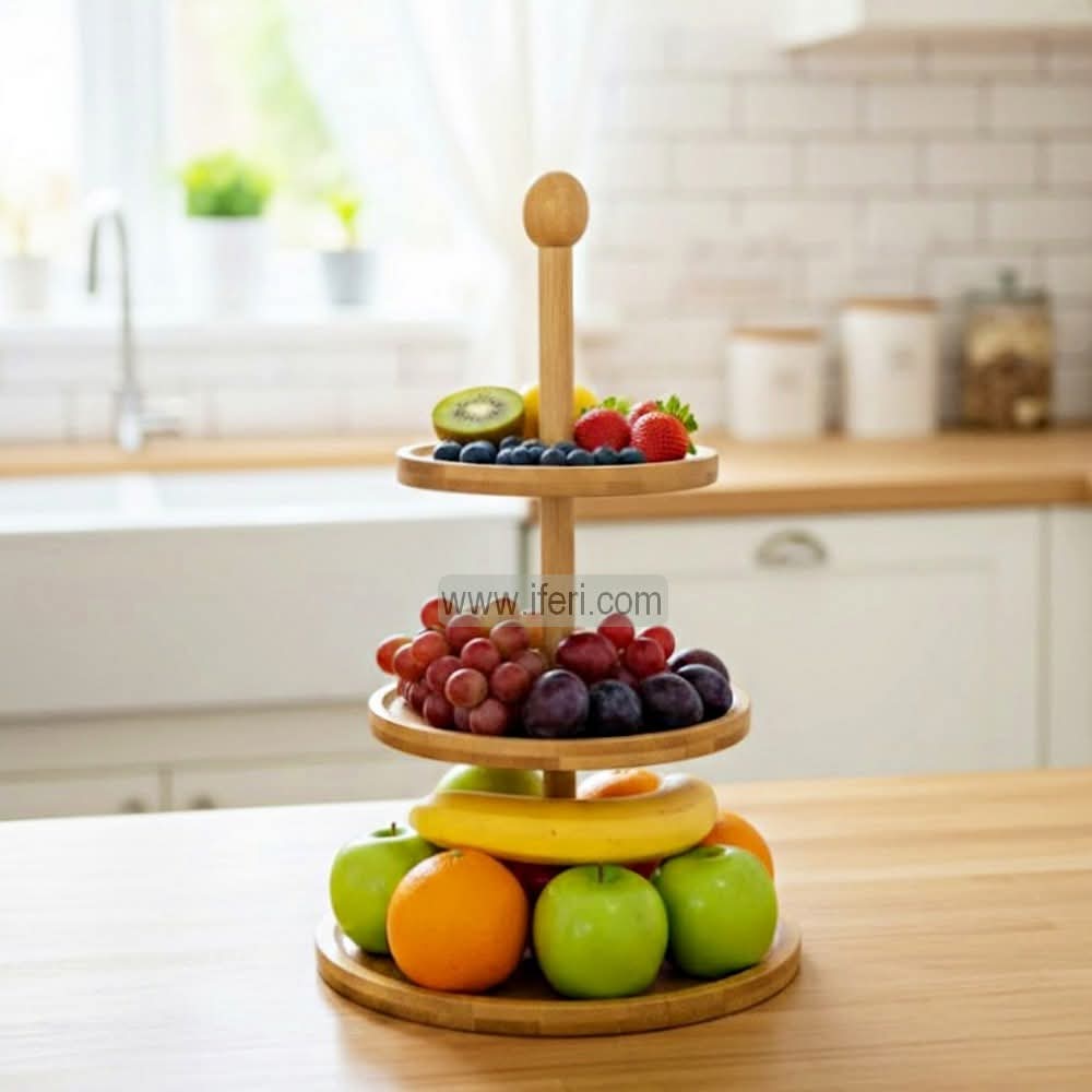 3 Tier Bamboo Cake, Dessert, Appetizer Serving Stand / Platter DL6925