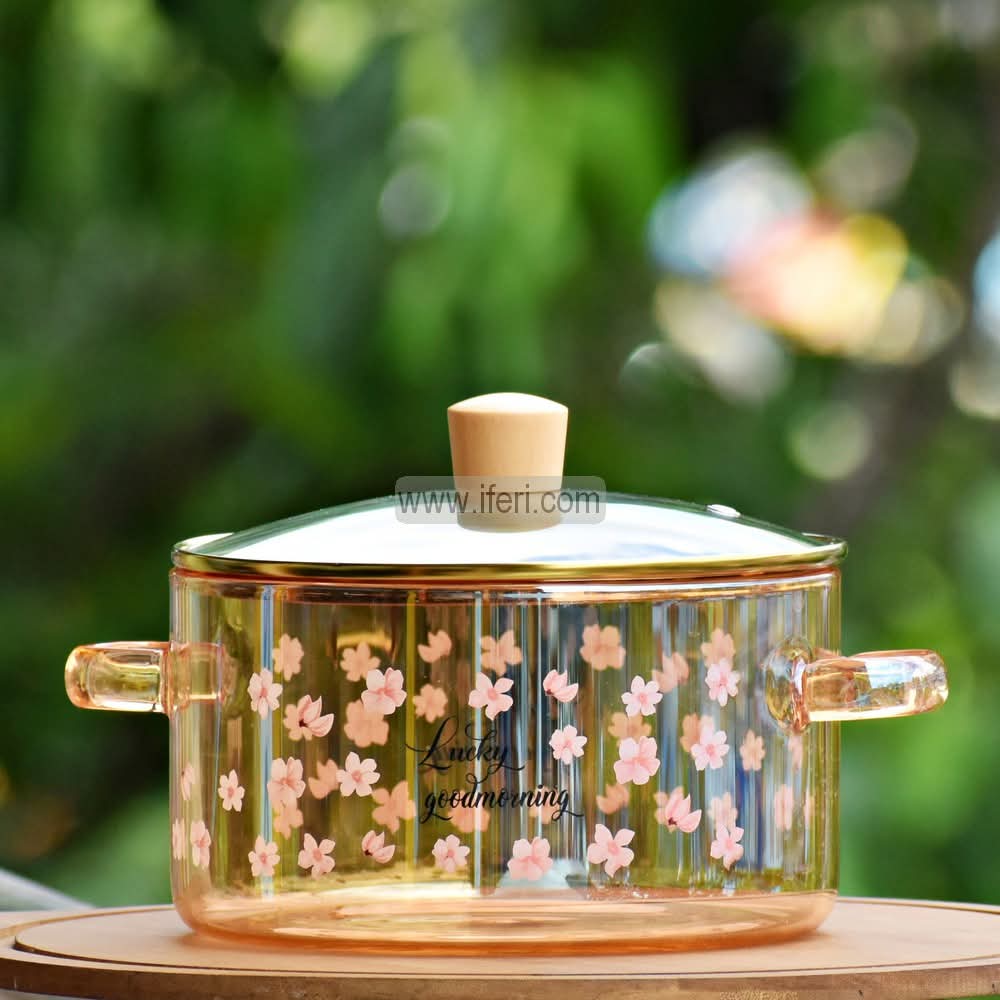 3.5 Liter Heat Resistant Borosilicate Glass Cooking Pot BS082