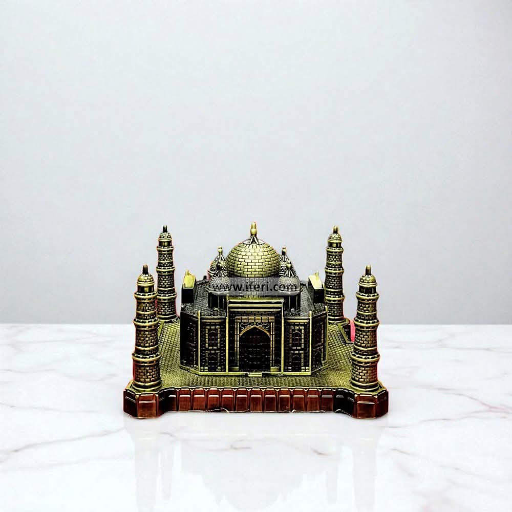 4.9 Inch Metal Taj Mahal Sculpture Showpiece MT616-1