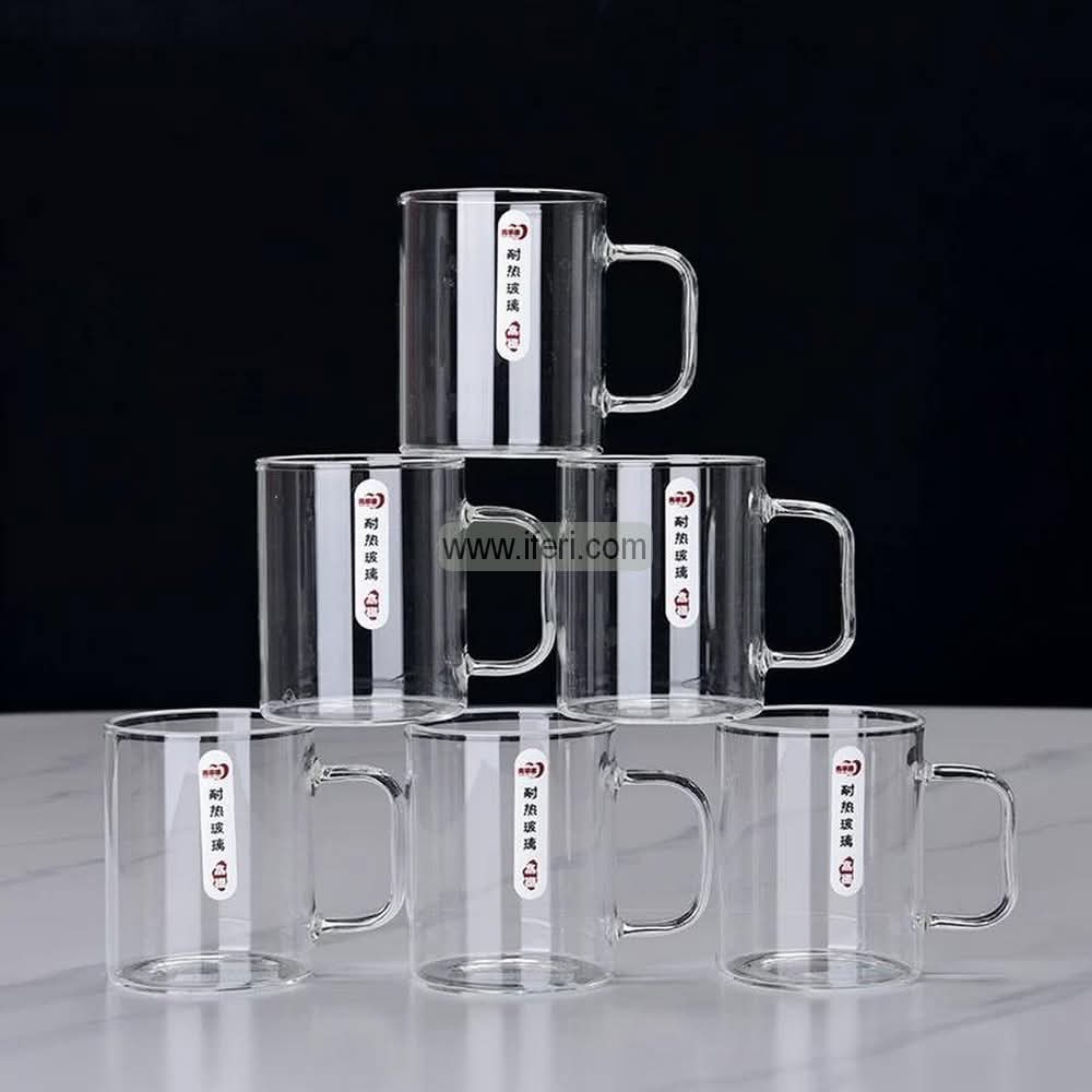 6 Pcs Borosilicate Glass Coffee Mug CK1563