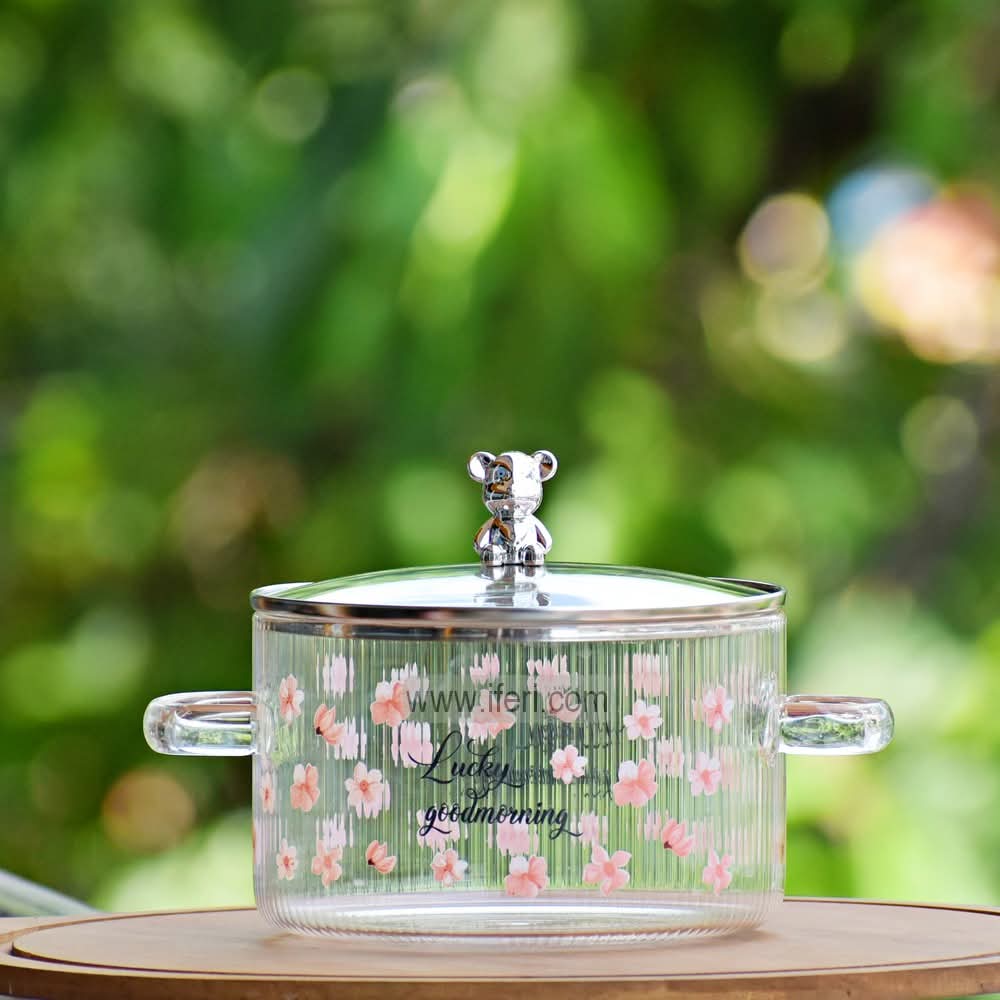 1.8 Liter Heat Resistant Borosilicate Glass Cooking Pot BS077