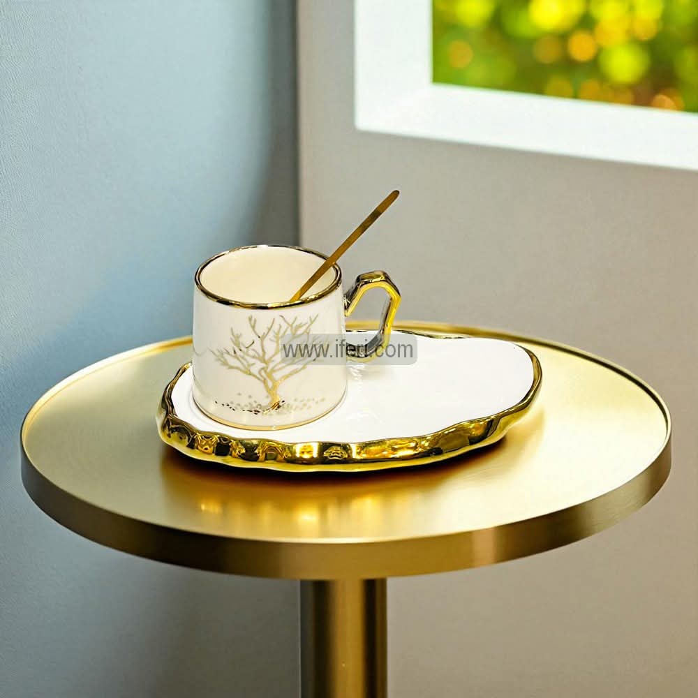 Ceramic Tea, Coffee Cup, Saucer & Spoon Set GA8317