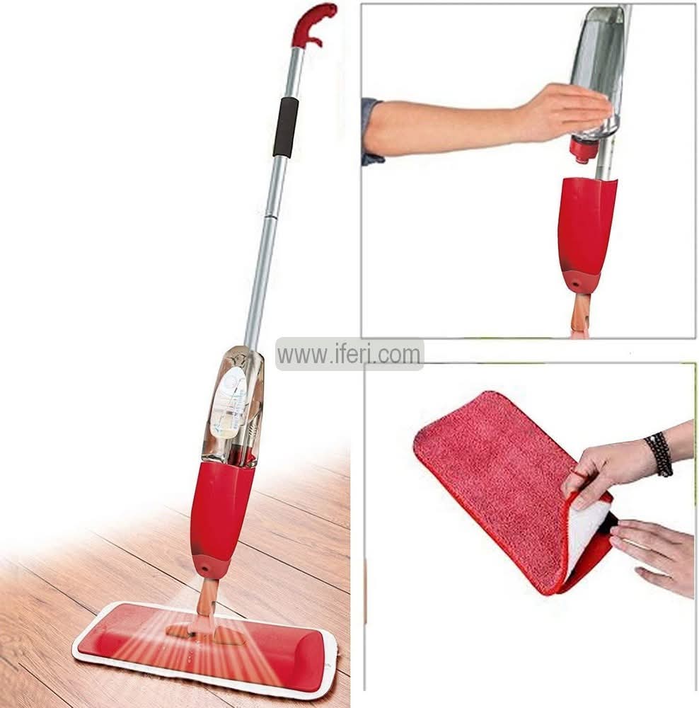 Spray Water Mop, Flat Microfiber Floor Mop with Removable Washable Cleaning Pad and Integrated Water Spray Mechanism AnZ013