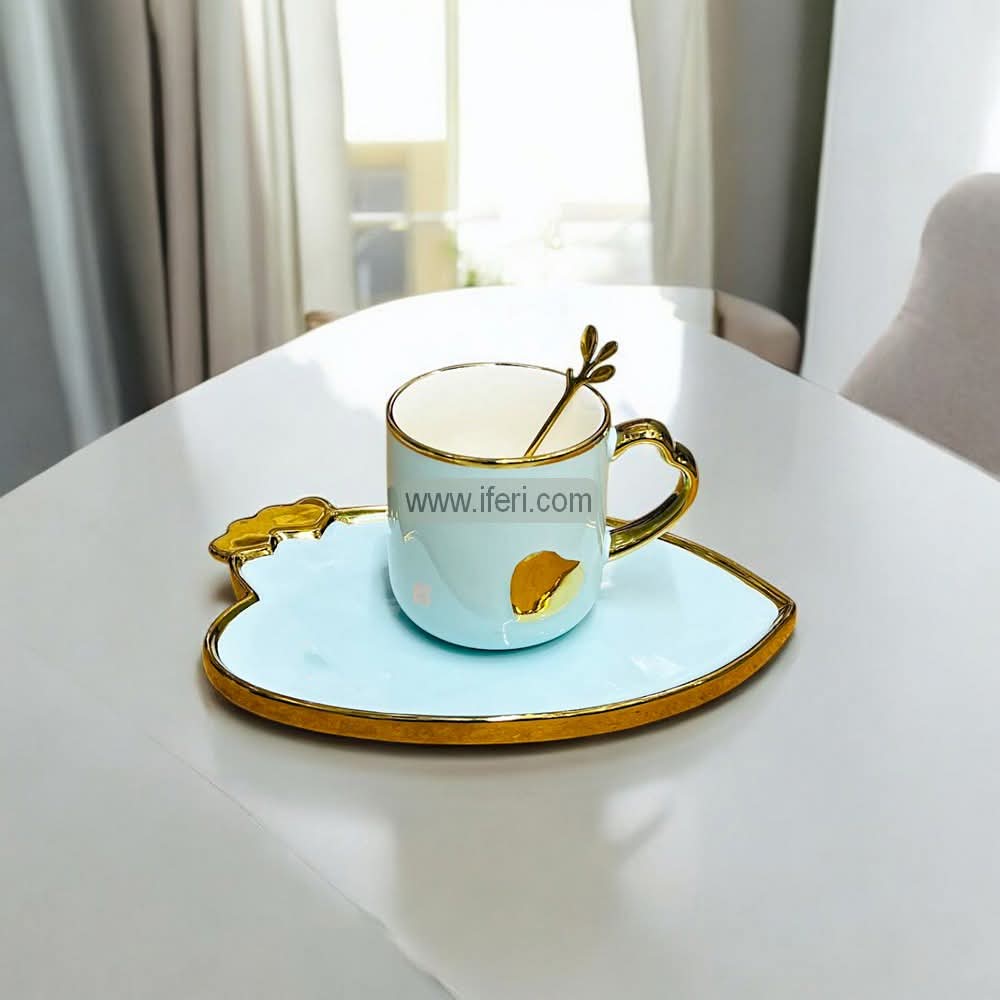 Ceramic Tea, Coffee Cup, Saucer & Spoon Set GA8288