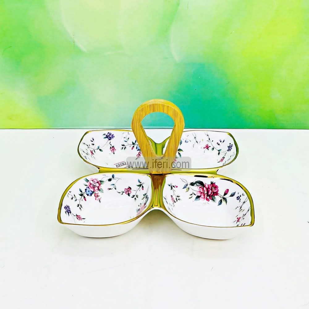 4 Part Ceramic Appetizer, Condiment, Dry Fruit Serving Dish FT1527