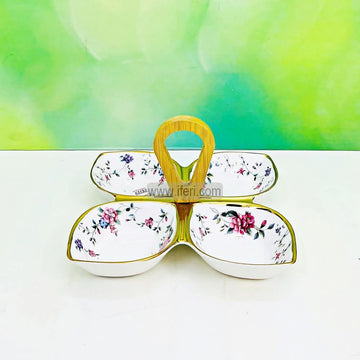 4 Part Ceramic Appetizer, Condiment, Dry Fruit Serving Dish FT1527