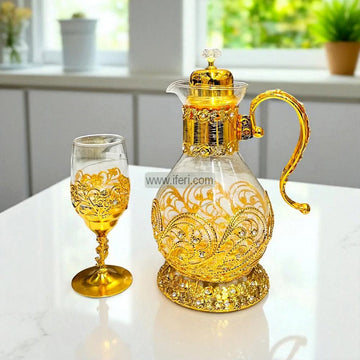 7 Pcs Luxury Glass Water Juice Jug & Glass Set GA8349