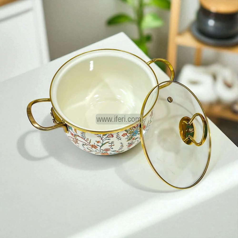 18cm Enamel Soup Pot, Stew Pot, Casserole, Cookware with Lid ALM6536