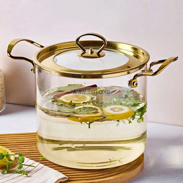 5.5 Liter Heat Resistant Borosilicate Glass Cooking Pot BS071