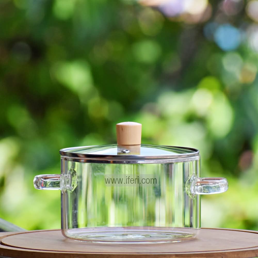 1.8 Liter Heat Resistant Borosilicate Glass Cooking Pot BS076