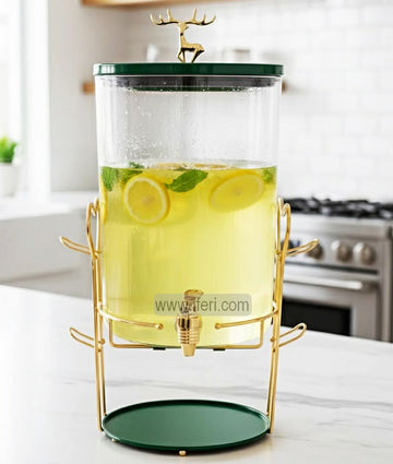11 Liter Borosilicate Glass Juice Dispenser with Metal Stand ALV0207